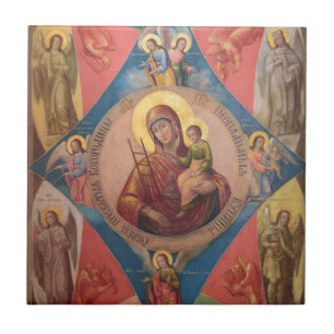 Maria, Jezus en engelen Tegeltje