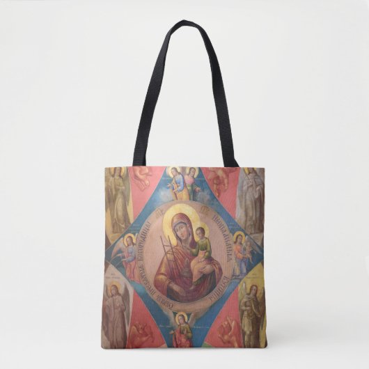 Maria, Jezus en engelen Tote Bag (Voorkant)