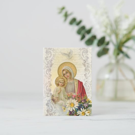  Maria Jezus Herinneringsgebed Heilige Kaart Plaatskaartje (Staand voorkant)