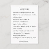  Maria Jezus Herinneringsgebed Heilige Kaart Plaatskaartje (Achterkant)