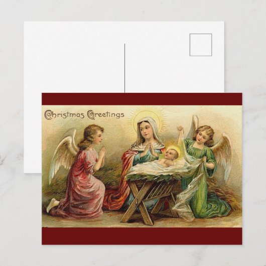 Maria Jezus Jezus Briefkaart (Voorkant / Achterkant)