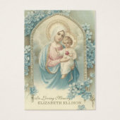 Maria Jezus Katholieke Bloemen Begrafenis Kaart (Voorkant)