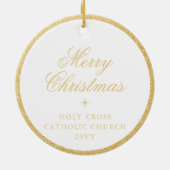 Maria & Jezus Katholieke Kerk Religieuze Kerstmis Keramisch Ornament (Achterkant)