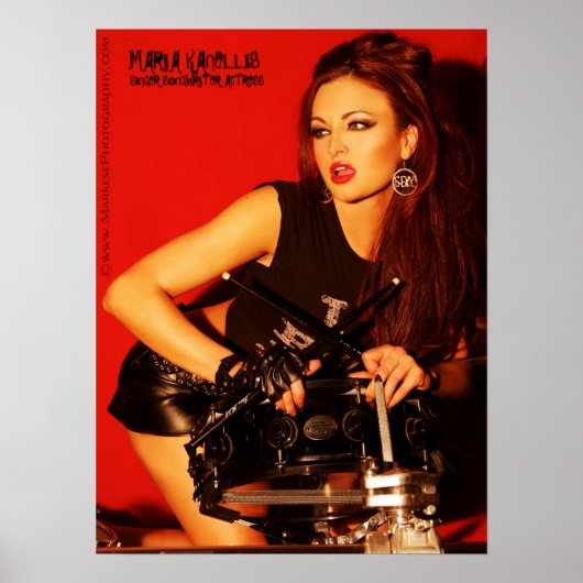 MARIA KANELLIS DRUMMER POSTER (Voorkant)