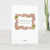 Maria katholiek religieus bloemstuk vintage kaart (Achterkant)