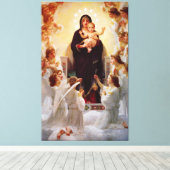 Maria Koningin van de Engelen Jezus Canvas Afdruk (Insitu (Houten vloer))