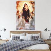 Maria Koningin van de Engelen Jezus Canvas Afdruk (Insitu (Slaapkamer))