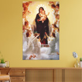 Maria Koningin van de Engelen Jezus Canvas Afdruk (Insitu (Woonkamer))