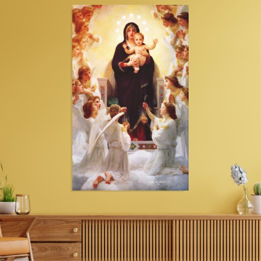 Maria Koningin van de Engelen Jezus Canvas Afdruk (Insitu (Woonkamer))