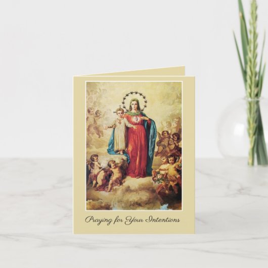 Maria Koningin van de Hemel Engelen Kaart (Voorkant)