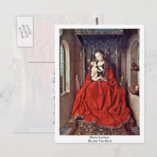 Maria Lactans van Jan Van Eyck Briefkaart (Voorkant / Achterkant)