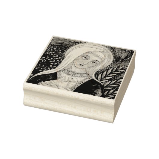 MARIA & LAM, MADONNA, MOEDER VAN JEZUS KUNST RUBBERSTEMPEL (Stempel)