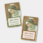 Maria Magdalena de Pazzi (JM 45) (Stijl 2) Badge (Voor- en achterkant)