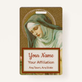 Maria Magdalena de Pazzi (JM 45) (Stijl 2) Badge (Achterkant)