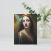 Maria Magdalena en een prachtige vogel Briefkaart (Staand voorkant)
