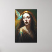 Maria Magdalena en een prachtige vogel Canvas Afdruk (Voorkant)