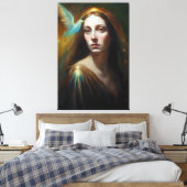 Maria Magdalena en een prachtige vogel Canvas Afdruk (Insitu (Slaapkamer))