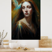 Maria Magdalena en een prachtige vogel Poster (Keuken)