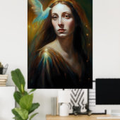 Maria Magdalena en een prachtige vogel Poster (Thuiskantoor)