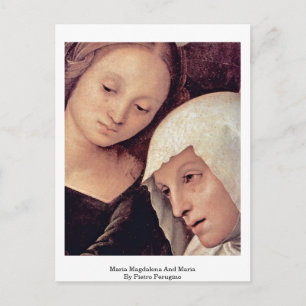 Maria Magdalena en Maria door Pietro Perugino Briefkaart