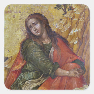 Maria Magdalena Orthodox Christelijk Byzantijns ic Vierkante Sticker