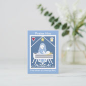 Maria Magnificat Gebed Kaart Visitekaartje (Staand voorkant)