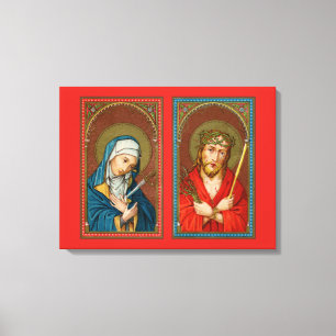 Maria, Mater Dolorosa & Jezus, Ecce Homo Canvas Afdruk