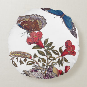 Maria Merian Butterflies Cushions Rond Kussen
