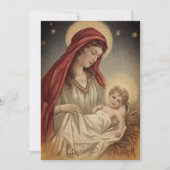  Maria met Baby Jesus aangepaste kerst Feestdagenkaart (Voorkant)
