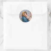  Maria met Baby Jezus Ronde Sticker (Tas)