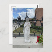 Maria met hart bloemblad briefkaart (Voorkant / Achterkant)