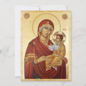 Maria met Jezus in Gouden Tonen Save The Date (Voorkant)