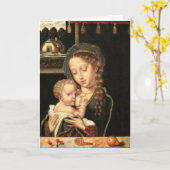 Maria met kind bij borstvoeding kaart (Gele Bloem)