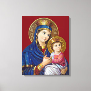 Maria met kind canvas afdruk