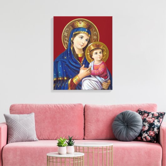 Maria met kind canvas afdruk (Insitu (Woonkamer))