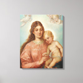 Maria met kind canvas afdruk