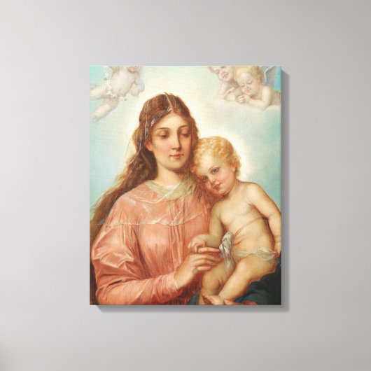 Maria met kind canvas afdruk (Voorkant)