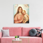 Maria met kind canvas afdruk (Insitu (Woonkamer))