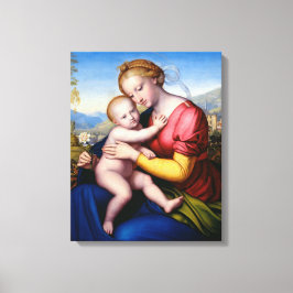 Maria met kind canvas afdruk