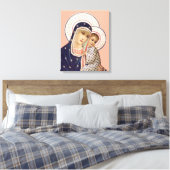 Maria met kind canvas afdruk (Insitu (Slaapkamer))