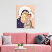 Maria met kind canvas afdruk (Insitu (Woonkamer))