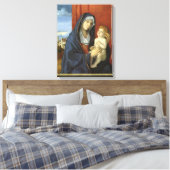 Maria met kind door Giovanni Bellini Canvas Afdruk (Insitu (Slaapkamer))