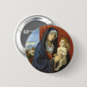 Maria met kind door Giovanni Bellini Ronde Button 5,7 Cm (Voorkant /achterkant)