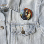 Maria met kind door Giovanni Bellini Ronde Button 5,7 Cm (In situ)