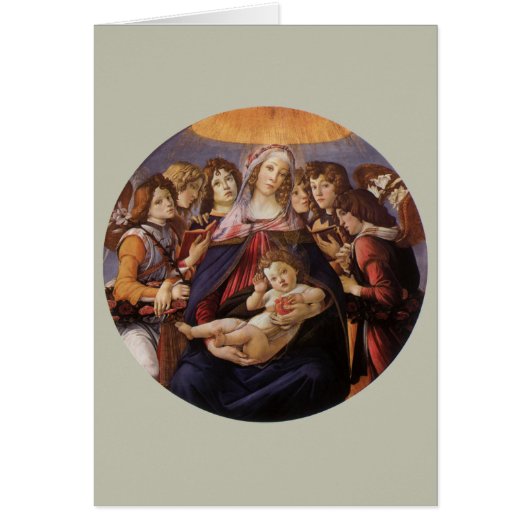 Maria met kind en engelen door Sandro Botticelli (Voorkant)