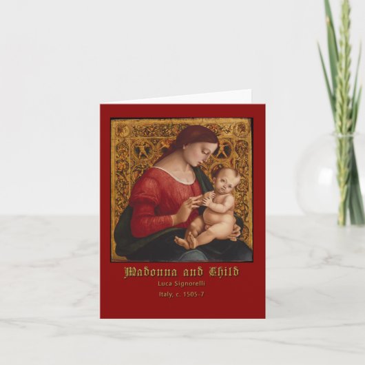 Maria met kind Luca Signorelli Begroeting Kaart (Voorkant)
