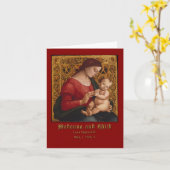 Maria met kind Luca Signorelli Groet Kaart (Gele Bloem)