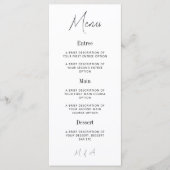Maria - Minimalistisch Elegant Trouwmenu Menu (Voorkant)