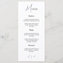 Maria - Minimalistisch Elegant Trouwmenu Menu