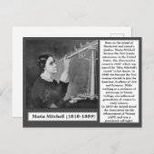 Maria Mitchell Scientist Astronomer Suffragist Briefkaart (Voorkant / Achterkant)